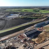 Aerial view of HS2's Chiltern tunnel south portal taken last month