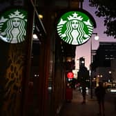 Starbucks logo (Photo by FREDERIC J. BROWN/AFP via Getty Images)