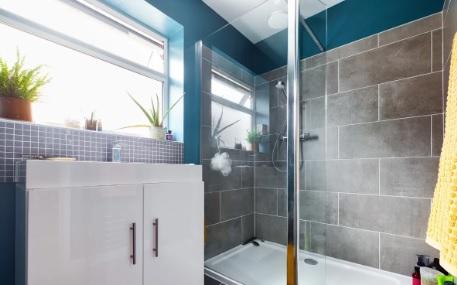 A second look at the main bathroom in the building.