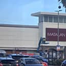 The sign has gone up for Matalan's new store in the Aylesbury Shopping Park