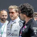 Brad Pitt at Silverstone on Sunday filming for his upcoming Formula 1 movie, photo by Kirsty Edmonds
