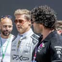 Brad Pitt at Silverstone on Sunday filming for his upcoming Formula 1 movie, photo by Kirsty Edmonds