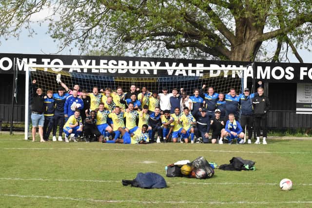 New first team manager Michael East led their Development team to celebrate winning the Suburban League Central Division title last season