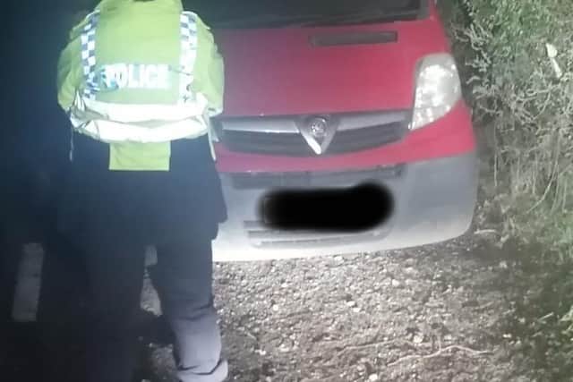 The stolen van recovered yesterday evening