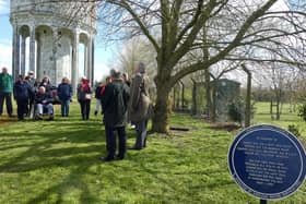 Mursley villagers gather at the water tower