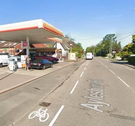 The assault took place by the service station