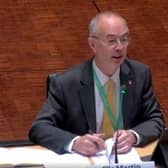 Council leader Martin Tett at the meeting