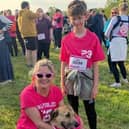 Kate Byrne, Alfie, and Rosie