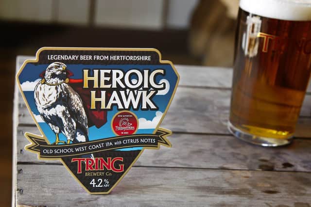 Heroic Hawk, one of Tring’s wildlife-themed specials, brewed for the month of September.