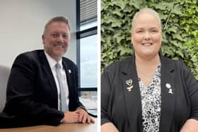 Cllr Steven Broadbent (left) and Cllr Susan Morgan (right) Image: LDRS