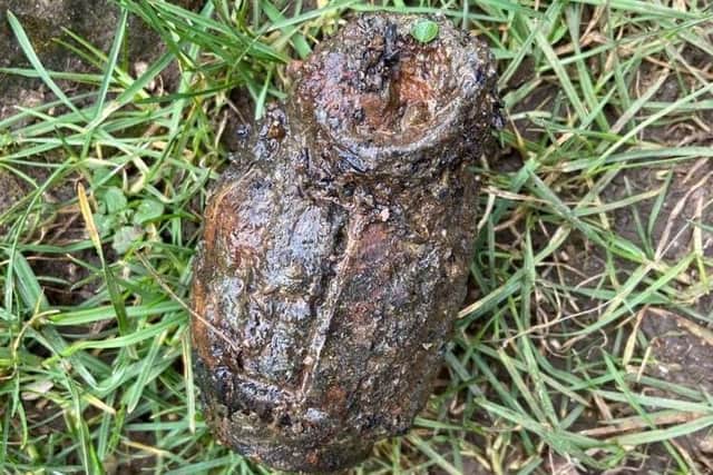 The grenade found in the River Great Ouse