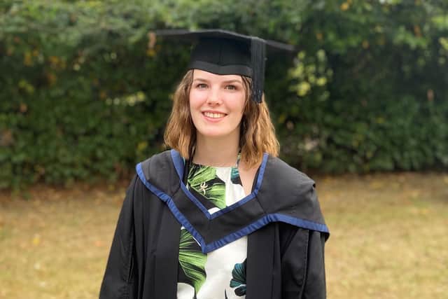 Flora is a Masters graduate, photo from Brain Tumour Research