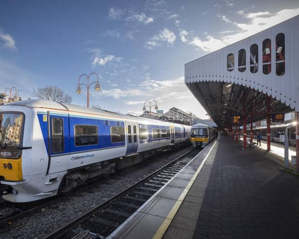 A Chiltern Railways train at London Marylebone station
