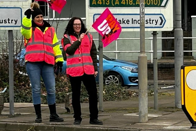 Some motorists sounded their horns in support of the protest