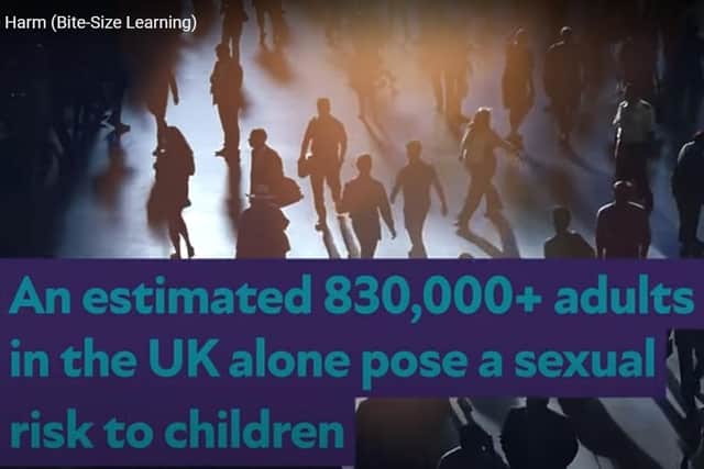 A screen grab from the Thames Valley Police Partnership's video on online harm