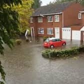 Flooding on the Badgers estate yesterday