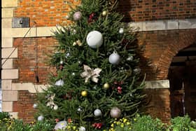 The Old Amersham Christmas tree is up and ready for the lights switch-on at the Christmas Festival
