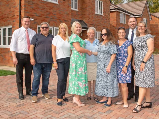 Representatives of Longwick-cum-Ilmer Parish Council with Miller Homes’ team at Longwick Chase
