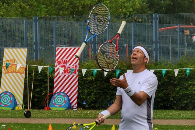 Racquet control. Photo by Damon Mitchell