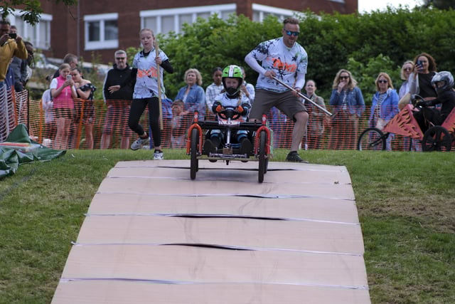 Racers had to navigate a large downhill track, photo from Krytan Photography