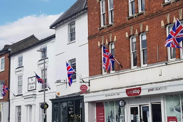 Union flags brighten up Winslow High Street