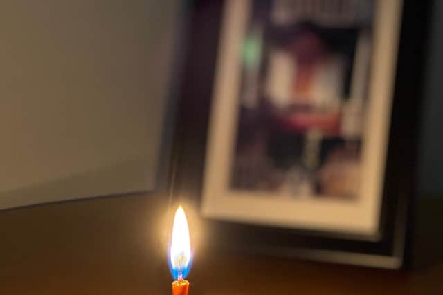 Lighting a candle
