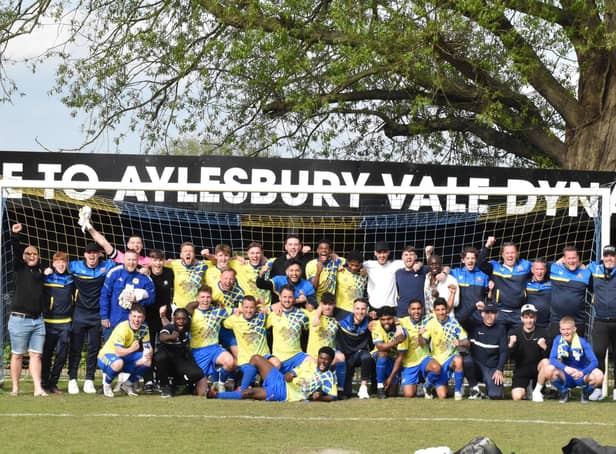 Aylesbury Vale Dynamos Development team celebrate winning the league in their first ever season     Picture by Iain Willcocks