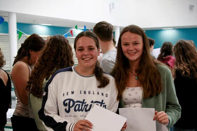 Students from Tring School celebrate receiving their GCSE results