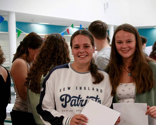 Students from Tring School celebrate receiving their GCSE results