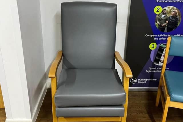 Fundraising Buys a Chair for our vulnerable Patients - PAG for Whitehill Surgery