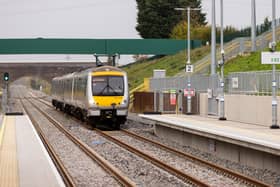 The first train arrives at Winslow Station