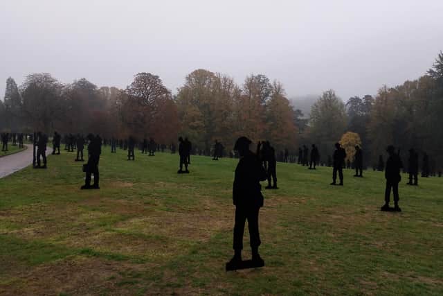 The installations represent the 1,476 men who perished on the D-Day beaches under British command