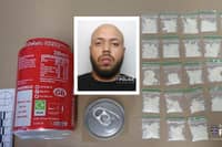 Verneque Valenrino and drugs in can. Photo: TVP