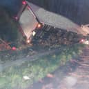 The vehicle collided with a safety barrier
