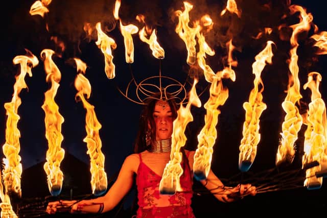Fire dancer Cassia Chloe will be giving an ambient LED performance