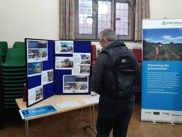 An East West Rail Alliance public consultation event in Winslow