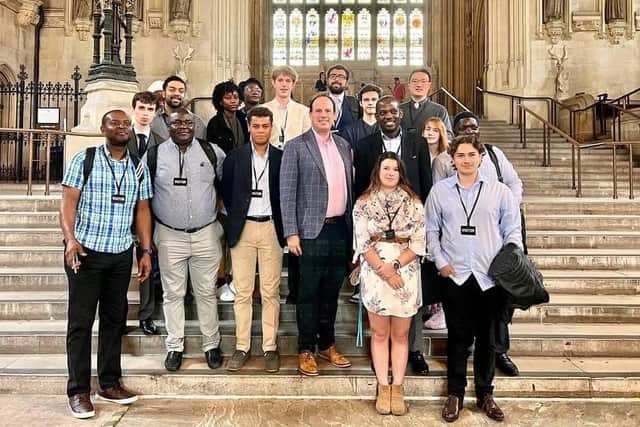 University of Buckingham students and Young Conservatives with MP Greg Smith at Westminster