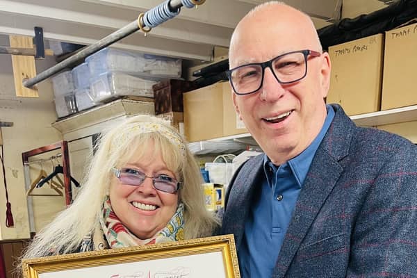 Dwina Gibb and Ken Bruce