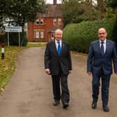 Picture: Bernard Garbe and Frank Keane pictured outside Maids Moreton House 