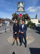 Callum and Malakai in Winslow town centre