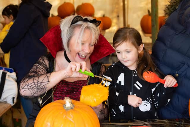 Pumpkin carving at Stonor Park & Gardens, near Henley on Thames
