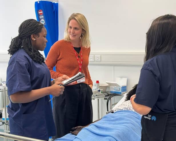 Laura Kyrke-Smith MP speaks with Aylesbury UTC students