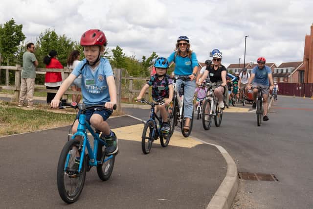 People of all ages attended the family ride