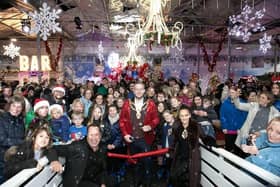 David Seaman opening the ice rink last year, photo from Rebecca Fennell photography