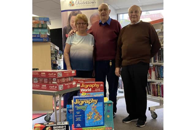 A Jigsaw Bring, Buy and Swap event at Buckingham Library with Buckingham Oddfellows