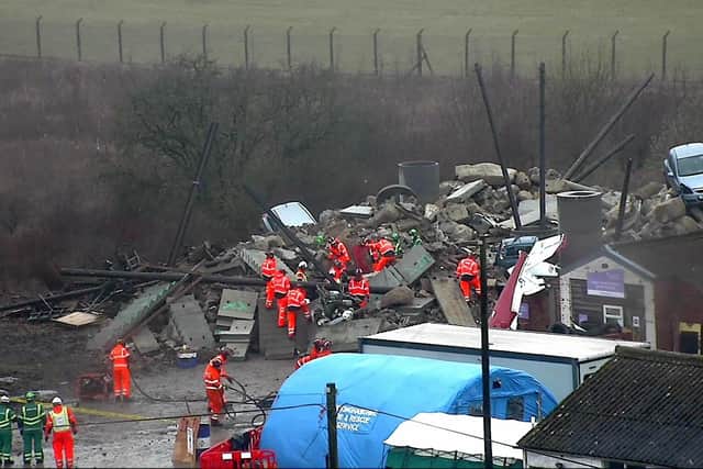 The training scenario involved a mid-air collision between two aircraft with the wreckage landing on a school