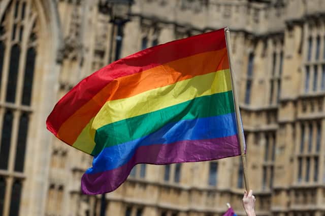 Pride flag in London used for illustrative purposes (Photo by ANDREW COWIE / AFP) (Photo by ANDREW COWIE/AFP via Getty Images)