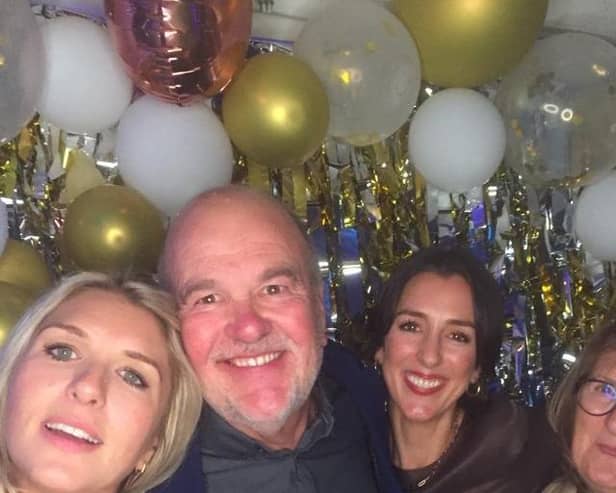 John Barnett with his family