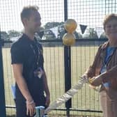 Principal of PQA Buckingham Ryan Van Champion with Mayor of Buckingham Anja Schaefer.
