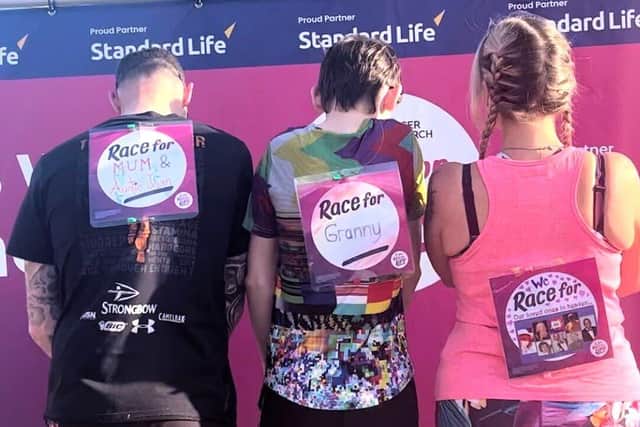 These runners took part for loved ones and friends whose lives have been touched by cancer.